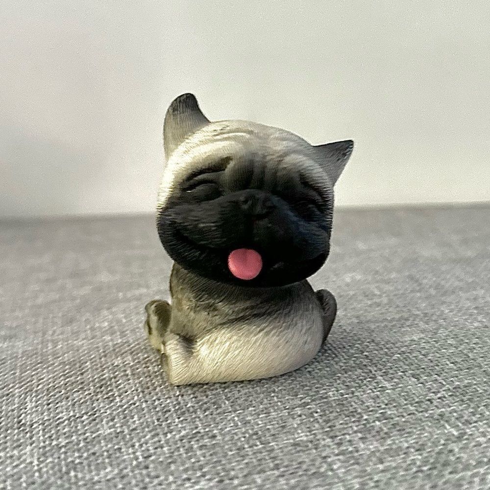 Miniature Pug Dog Figurine